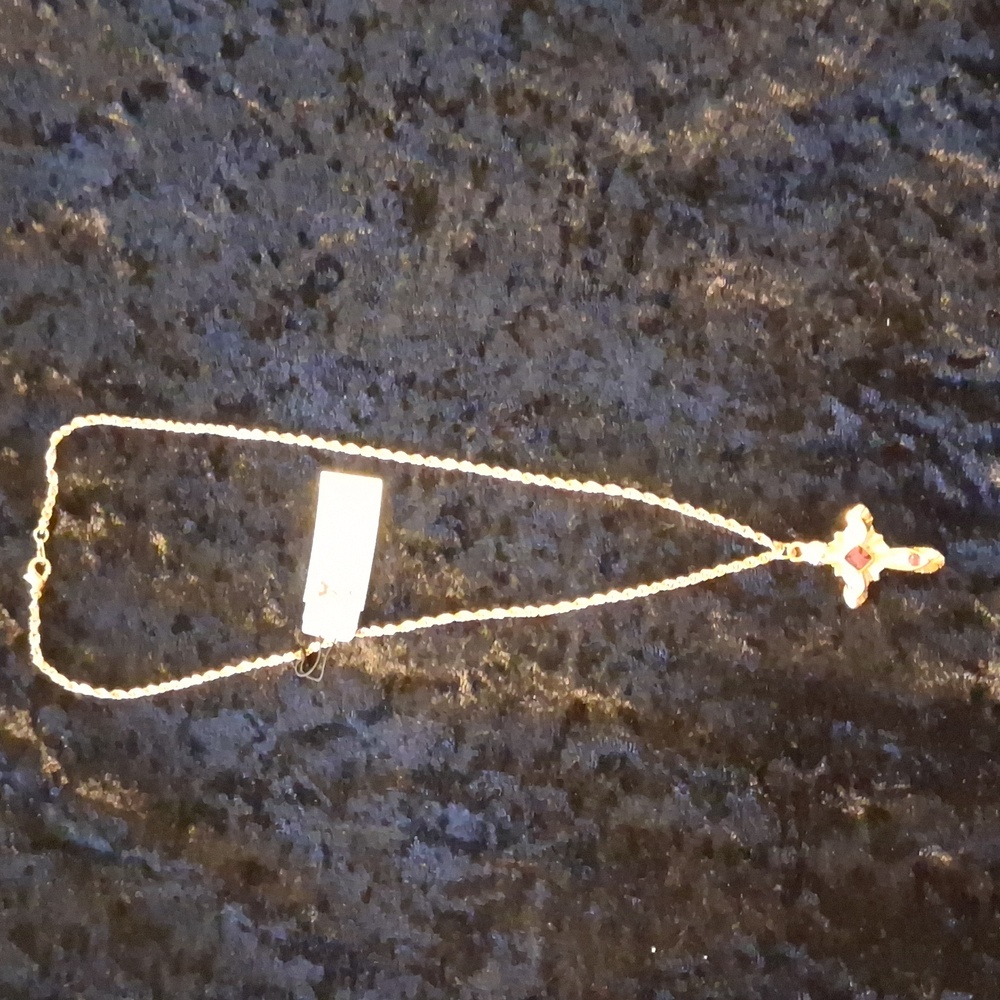 Premier Designs Elegant Gold Necklace with Cross Pendant